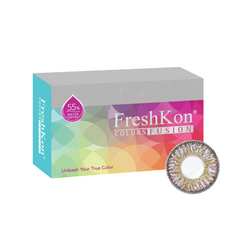 FreshKon Colors Fusion Perky Brown Monthly Contact Lens (2 Pack)