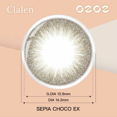 Clalen O2O2 Color 1-Day Sepia Choco EX (30 Pack)
