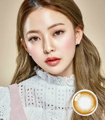 OLENS Polla Brown 6 months disposable Contact Lenses (1 Lens)