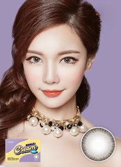 Lensme Louis Shine Bagle Cream Gray Monthly Circle Lenses (2 Pack)